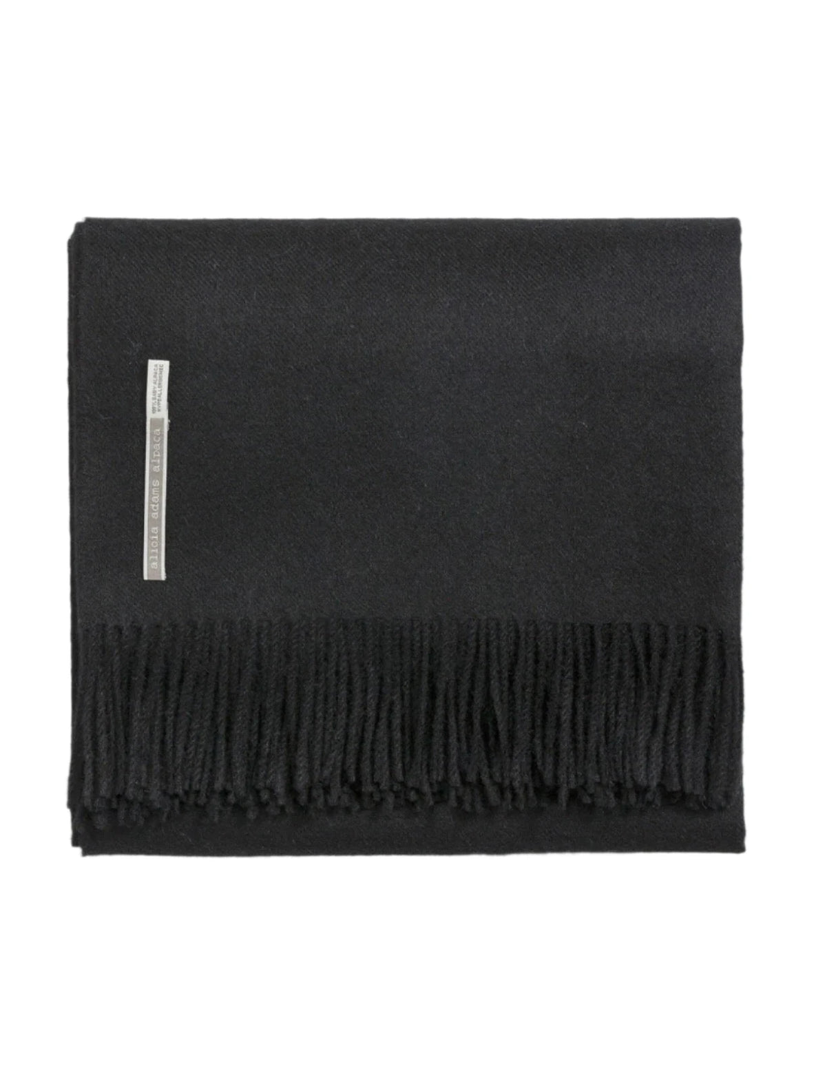 Alicia Adams Alpaca Throw in Jet Black Solid