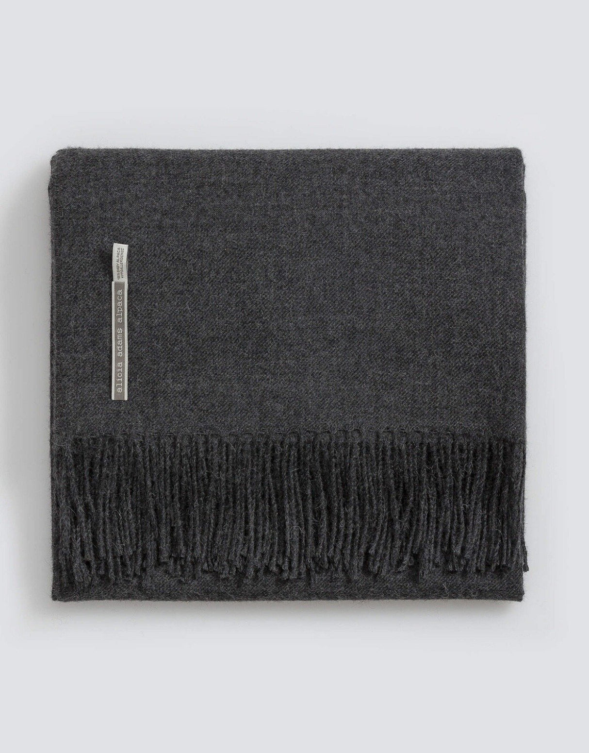 Alicia Adams Alpaca Classic Throw in Solid Smoke