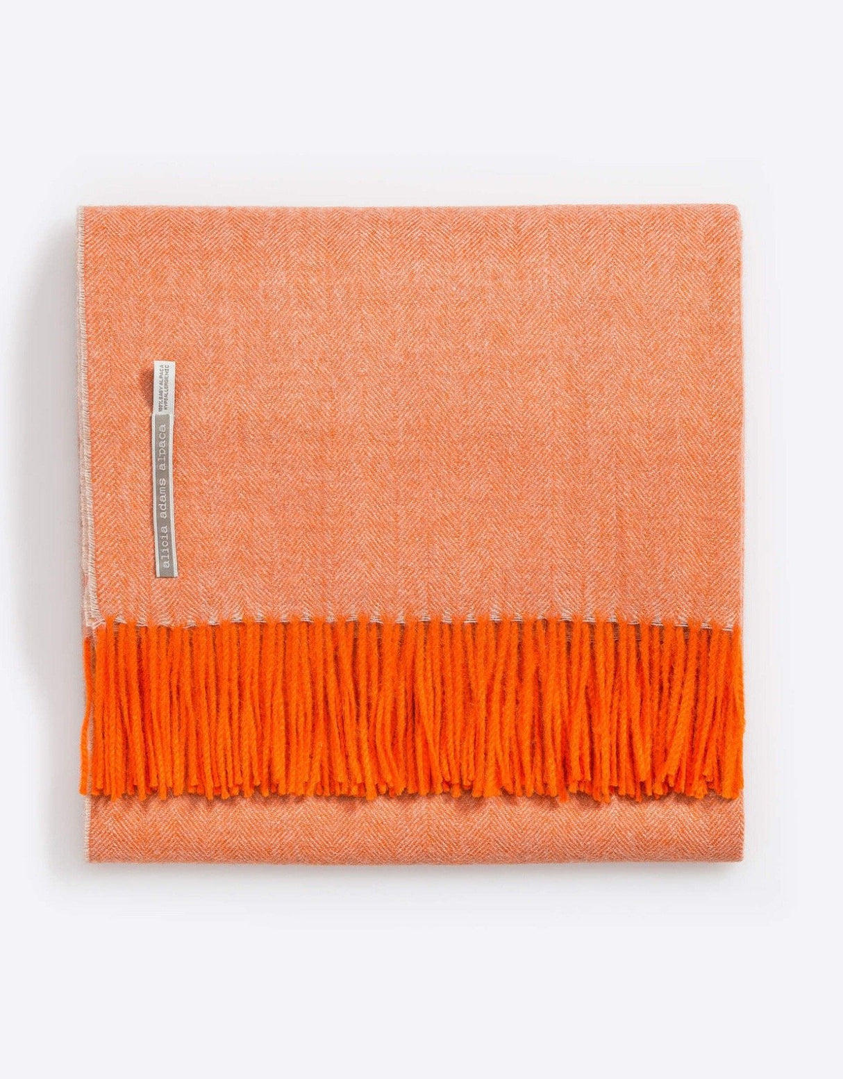 Alicia Adams Alpaca Classic Throw in Herringbone Golden Earth