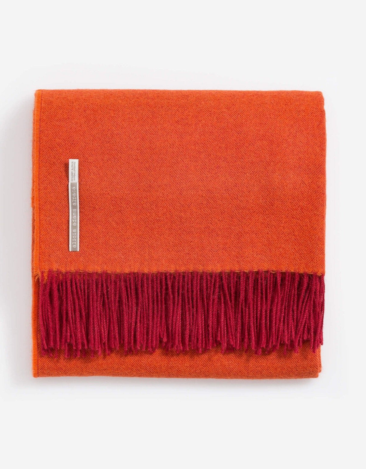 Alicia Adams Alpaca Classic Throw in Herringbone Indian Summer