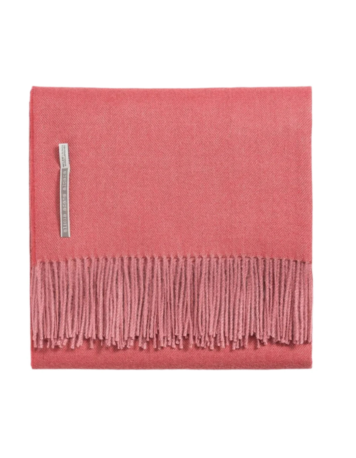 Alicia Adams Alpaca Throw in Rasperry Herringbone