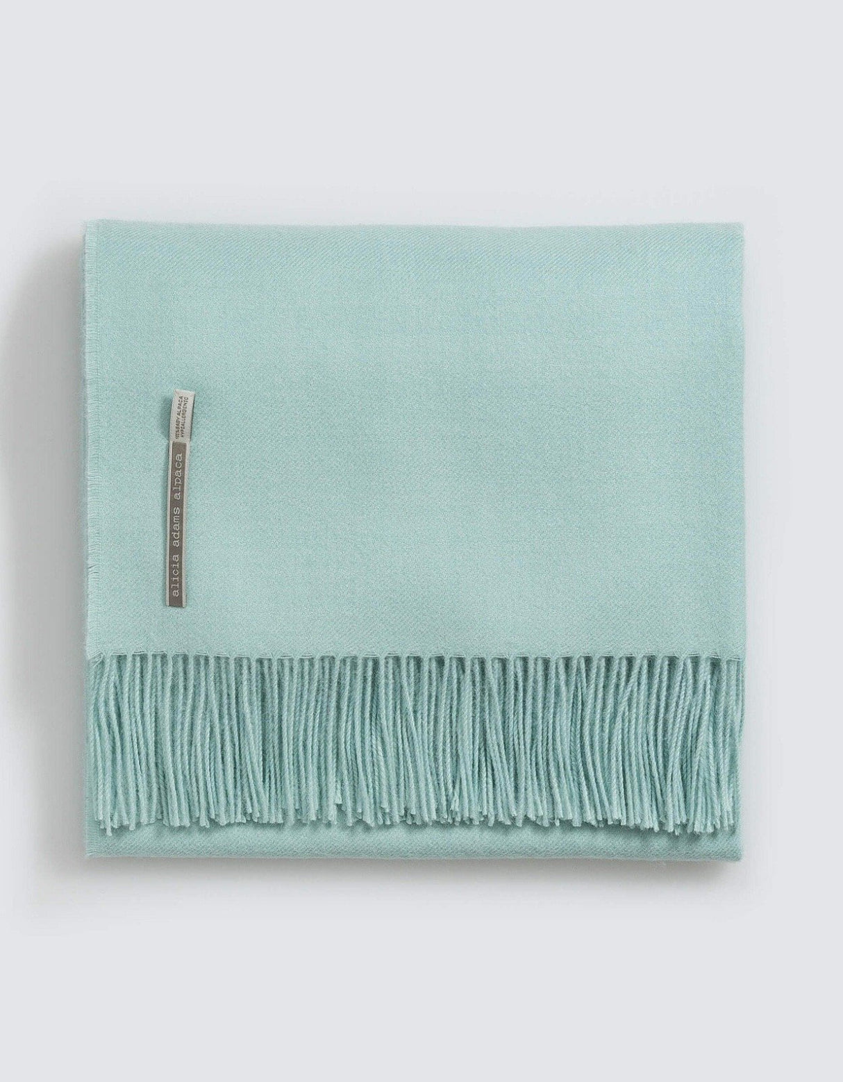 Alicia Adams Alpaca Classic Throw in Solid Aqua