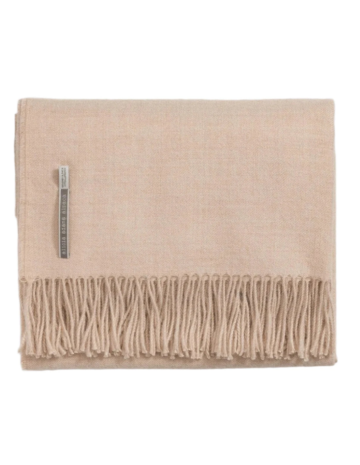 Alicia Adams Alpaca Throw in Barley Solid