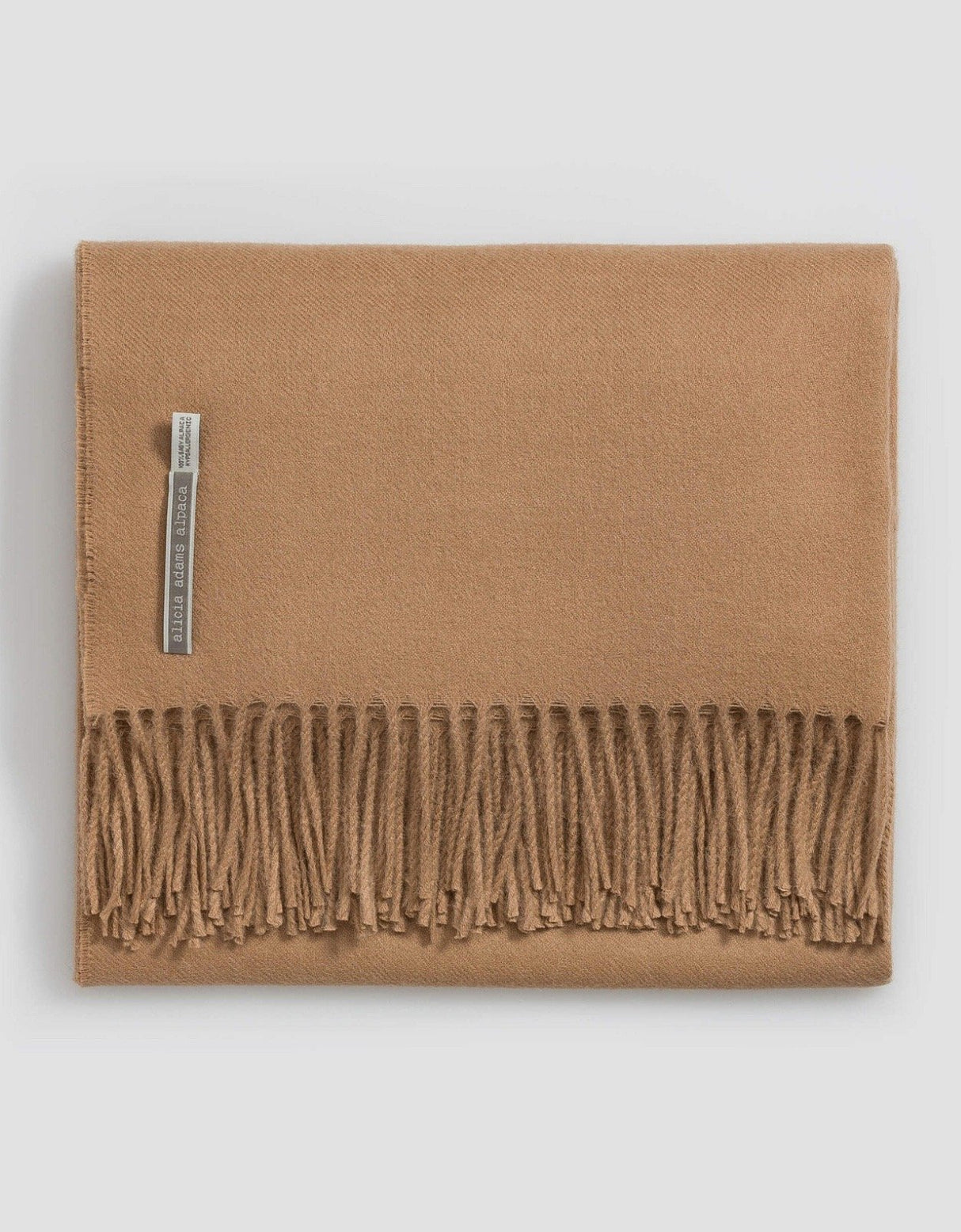 Alicia Adams Alpaca Classic Throw in Solid Camel