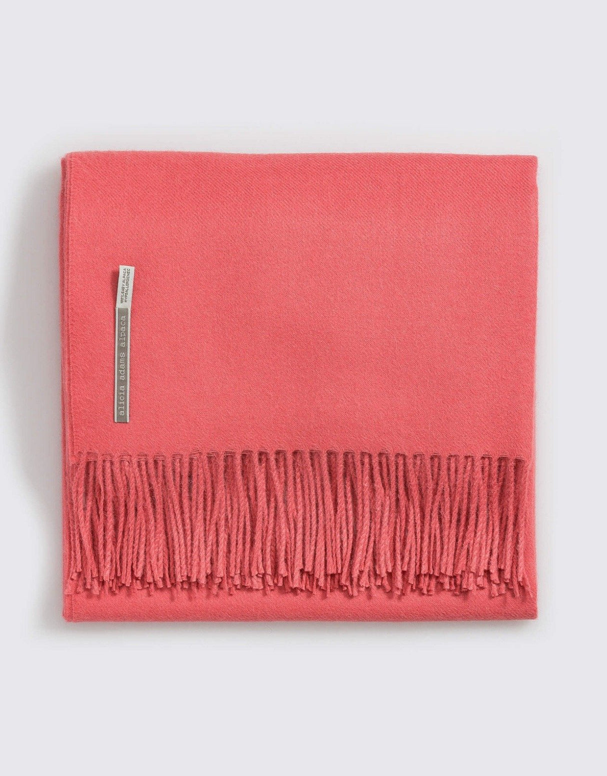 Alicia Adams Alpaca Classic Throw in Solid Coral
