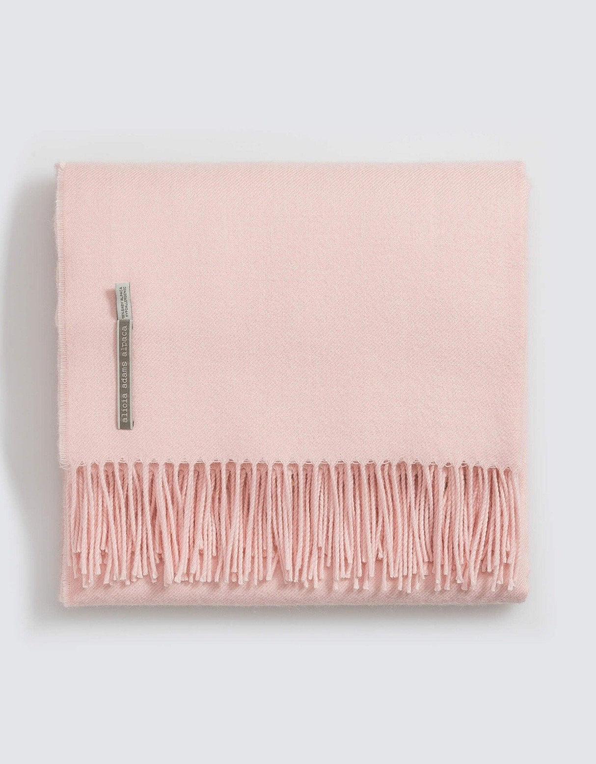 Alicia Adams Alpaca Classic Throw in Solid English Rose