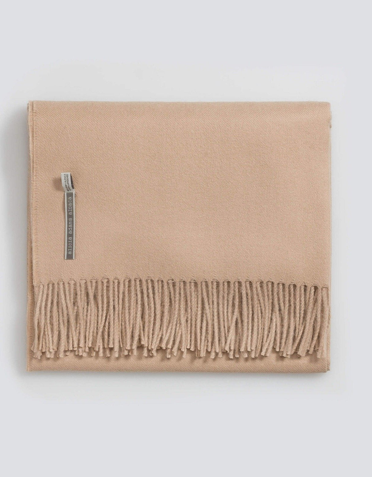 Alicia Adams Alpaca Classic Throw in Solid Fawn