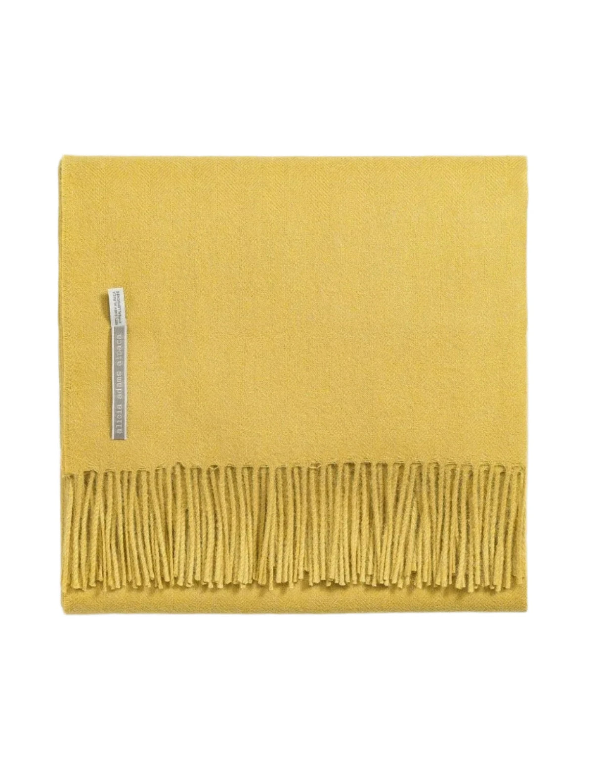 Alicia Adams Alpaca Throw in French Yellow Solid