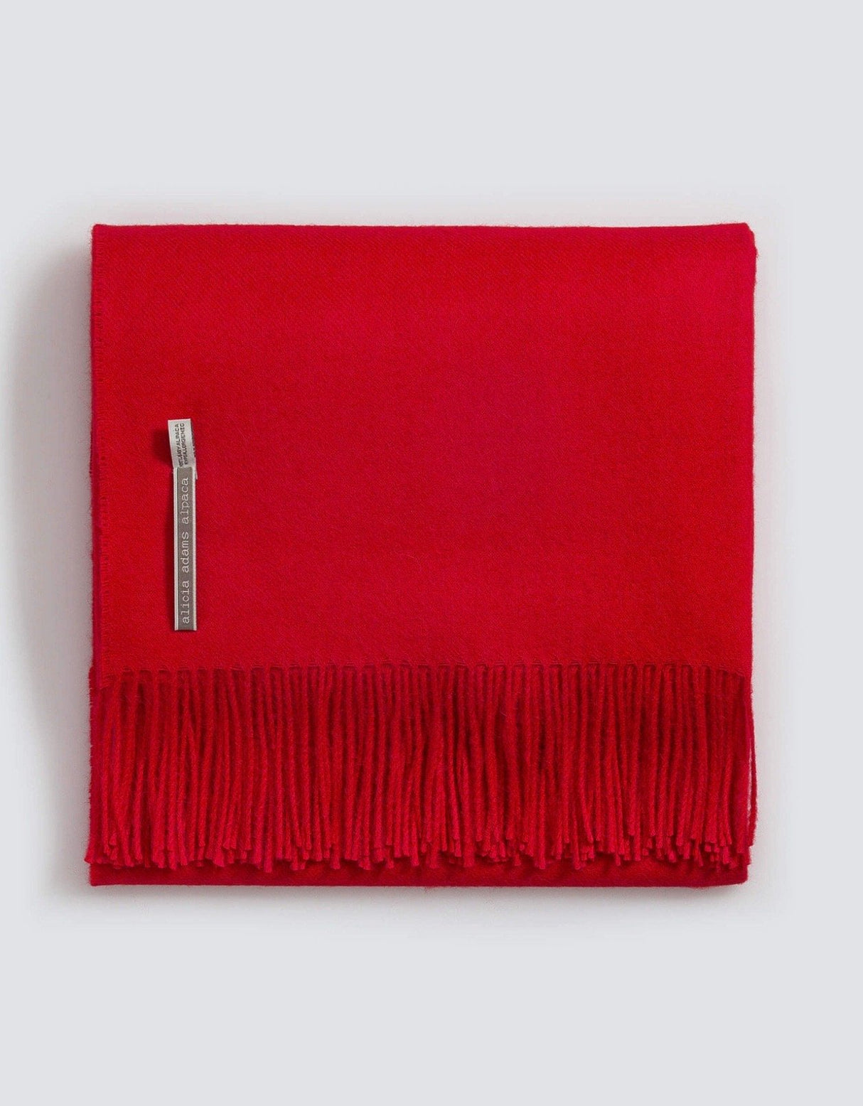 Alicia Adams Alpaca Classic Throw in Solid Red