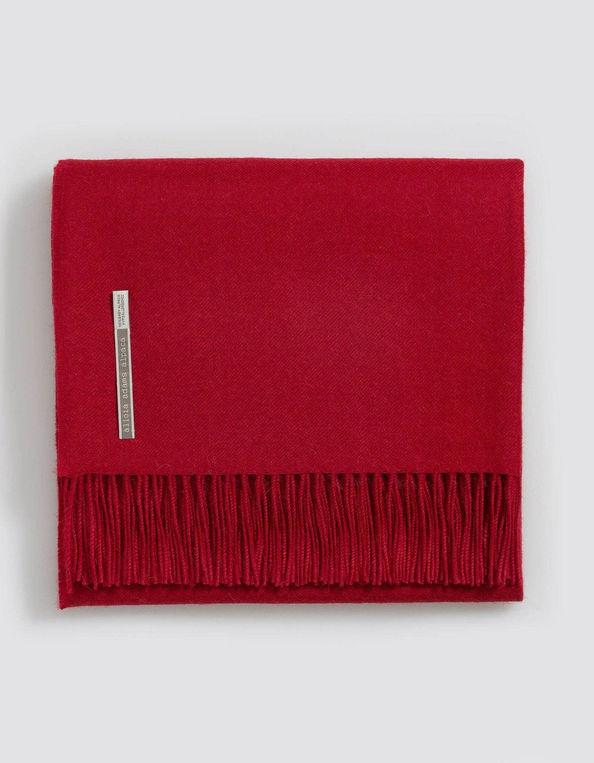 Alicia Adams Alpaca Classic Throw in Solid Scarlet