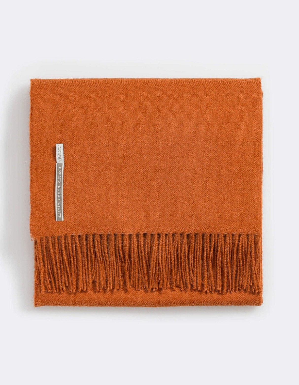 Alicia Adams Alpaca Classic Throw in Solid Tandoori