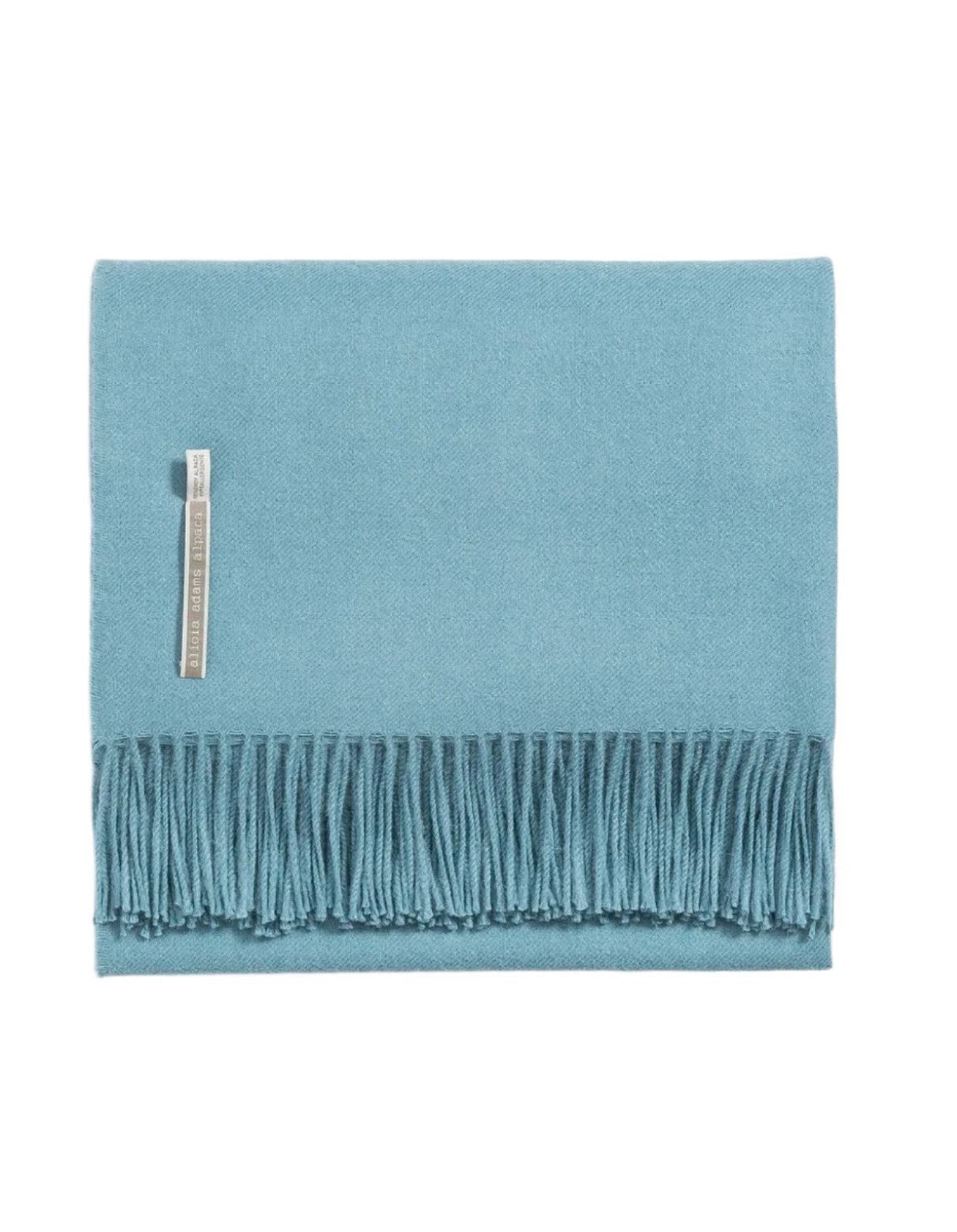 Alicia Adams Alpaca Throw in Teal Solid