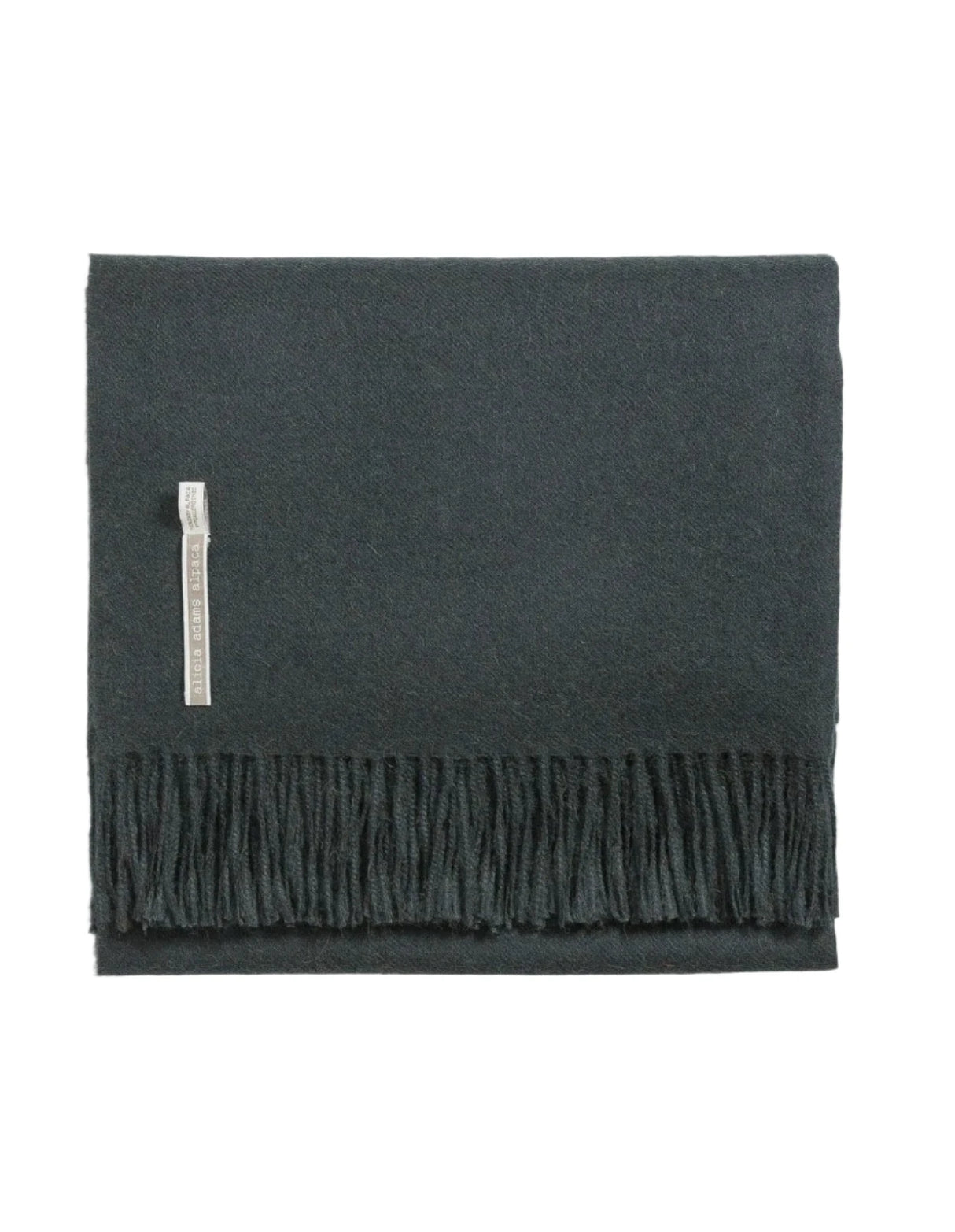 Alicia Adams Alpaca Throw in Velvet Green Solid