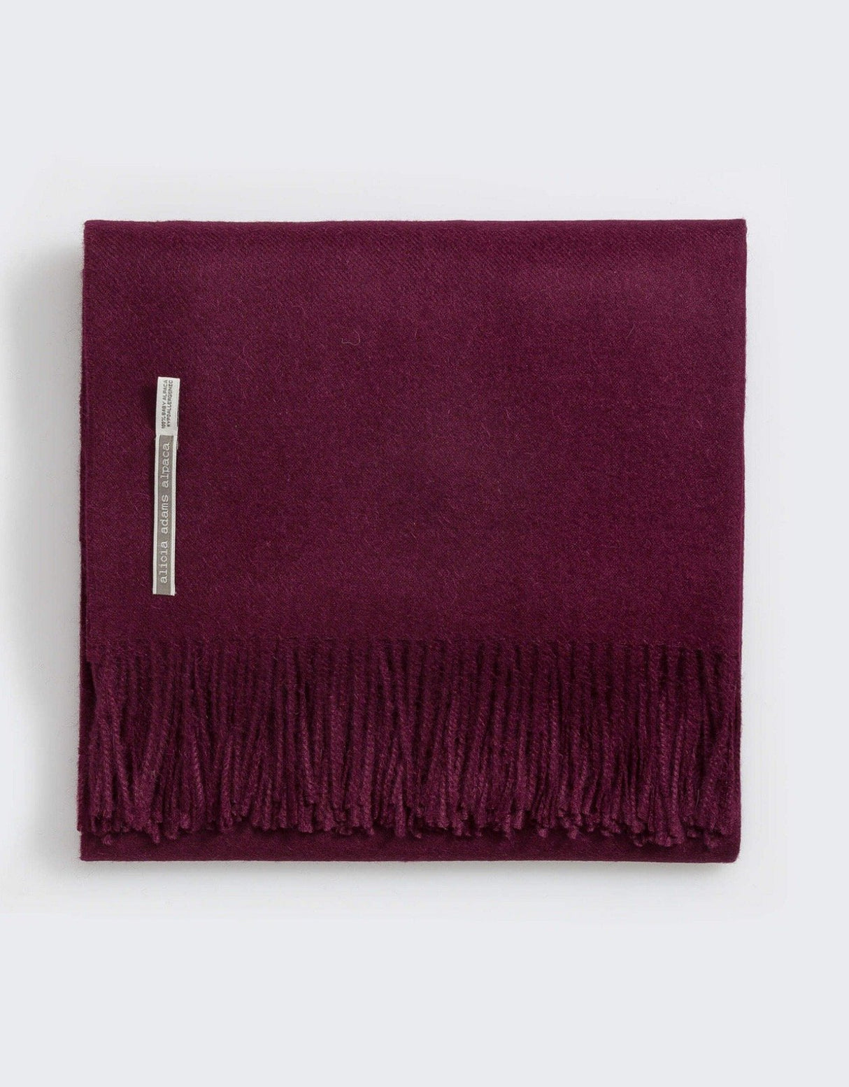 Alicia Adams Alpaca Classic Throw in Solid Vino