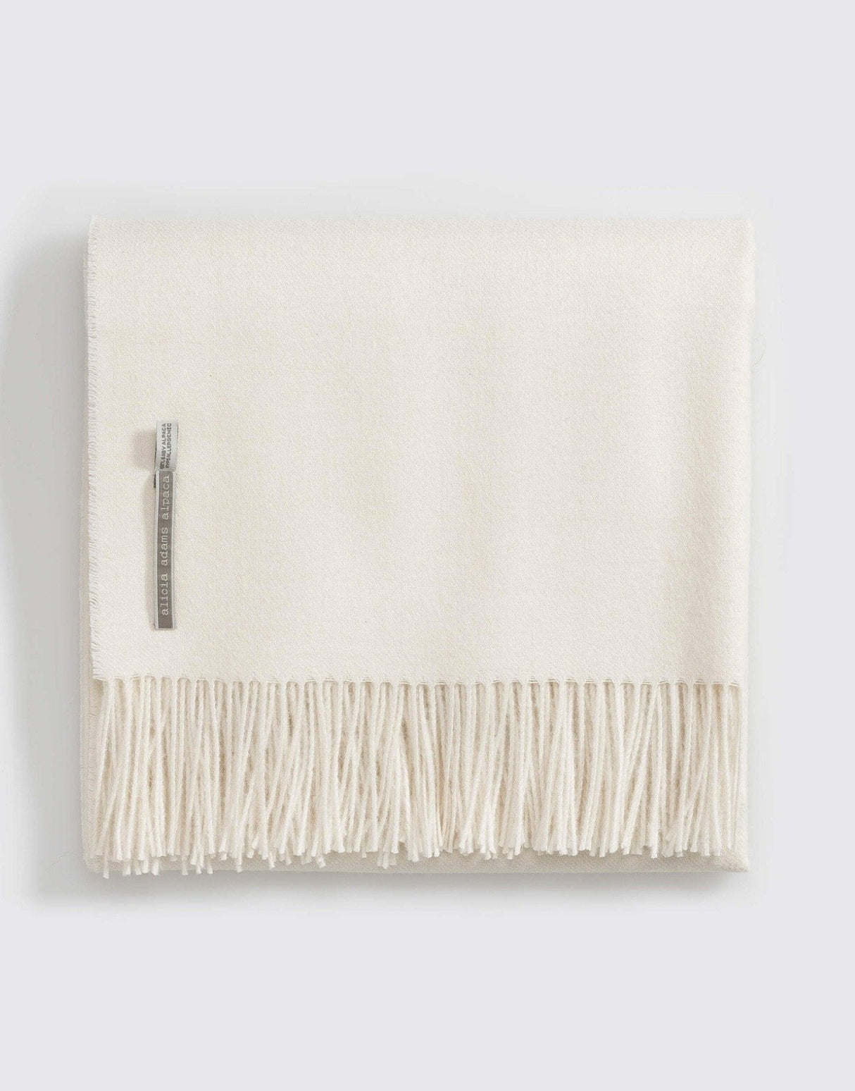 Alicia Adams Alpaca Classic Throw in Solid White