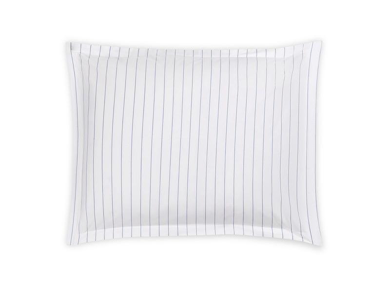 Matouk Amalfi Hazy Blue Pillow Sham | Striped Bedding at Fig Linens and Home