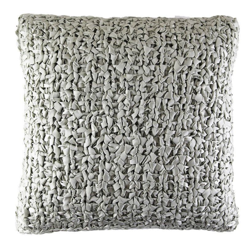 Silver Ribbon Knit Square Pillows by Ann Gish - Fig Linens and Home