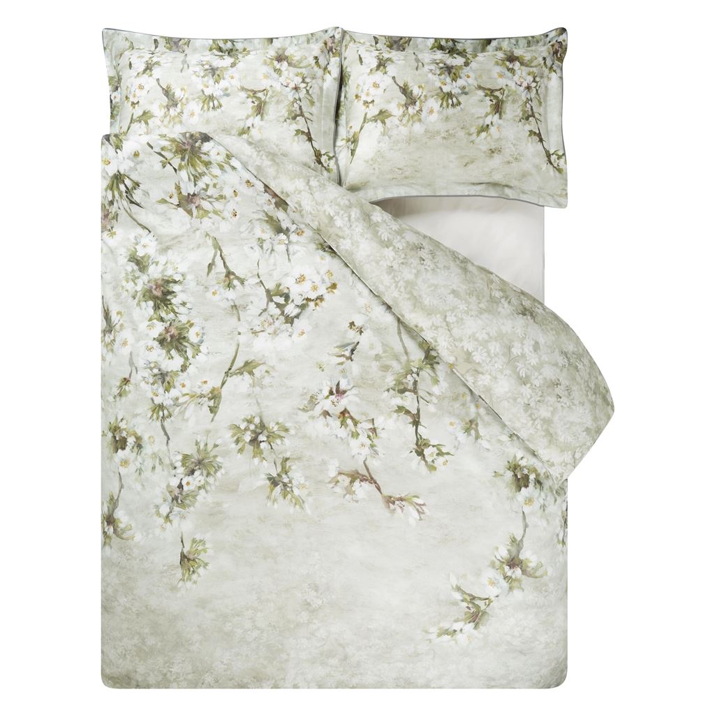 Fig Linens - Assam Blossom Dove Floral Bedding by Designers Guild