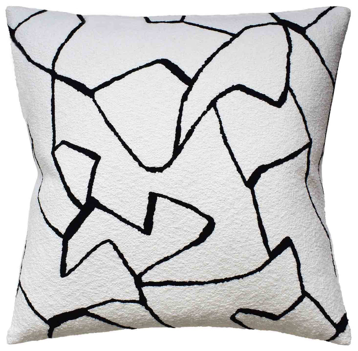Bark Cloth Noir - Throw Pillow by Ryan Studio
