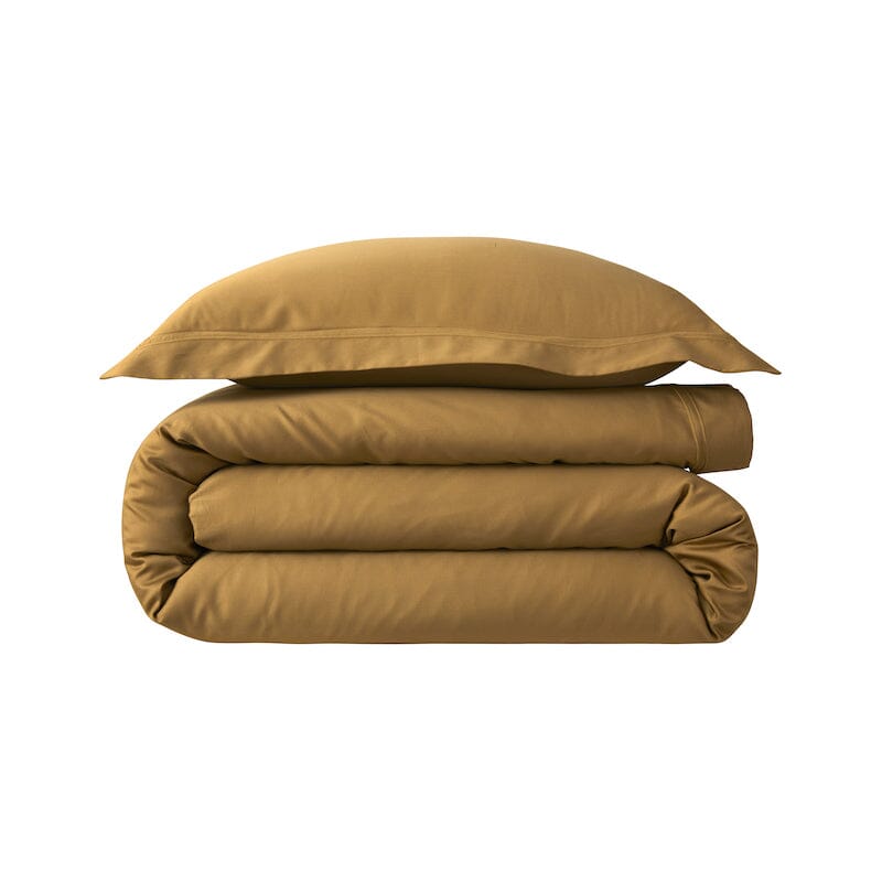Duvet cover with Pillow Sham in Triomphe Bronze Bed Linens | Yves Delorme Bedding
