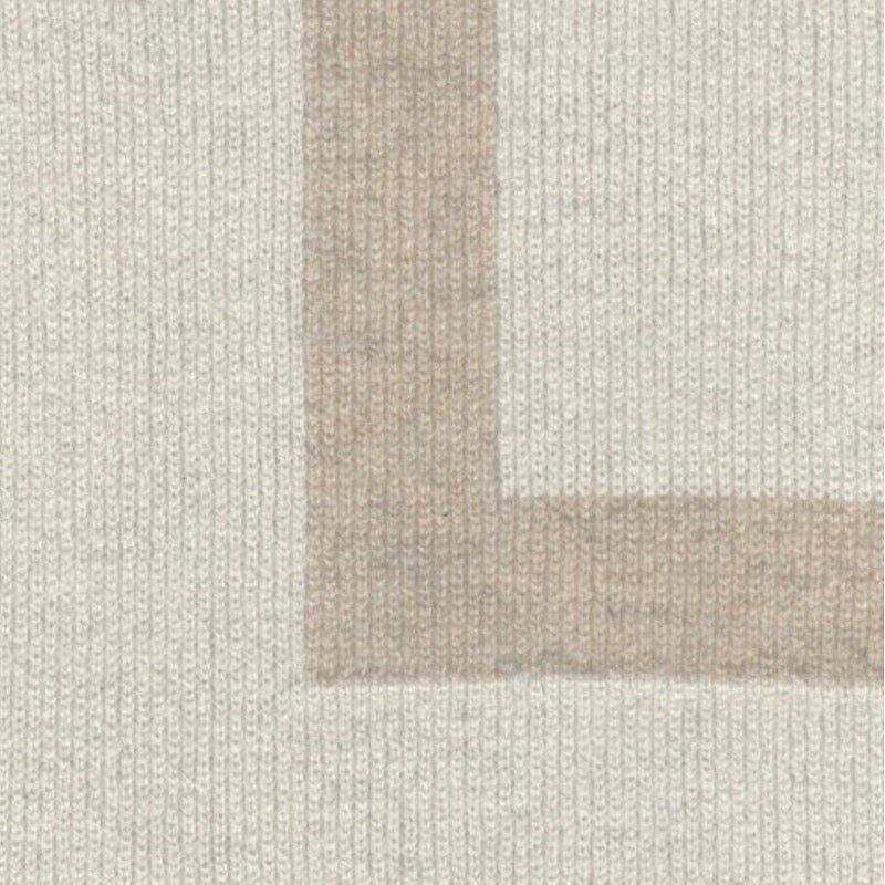 Cashmere Throw - Alashan Homestead Throw - Snow and Dune - Closeup View - Fig Linens and Home