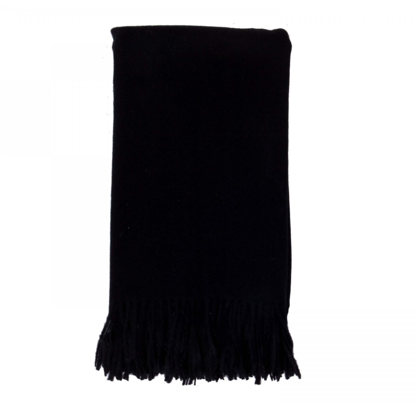Cashmere Throw in Ebony by Alashan - Fig Linens and Home
