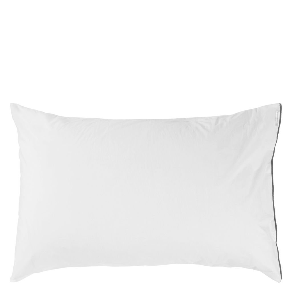 Fig Linens - Astor Charcoal & Dove Pillowcase by Designers Guild 