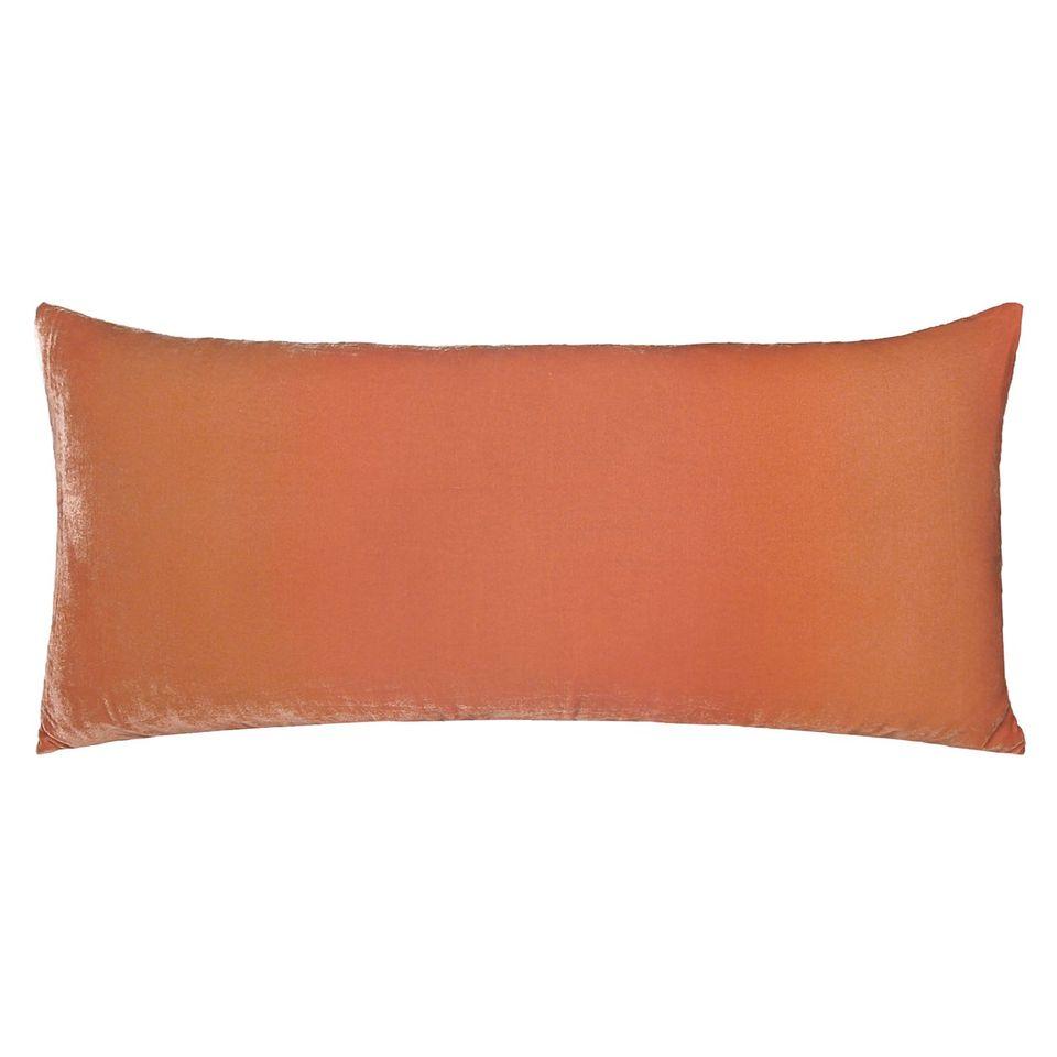 Fig Linens - Mango Ombre Velvet Boudoir Pillows by Kevin O’Brien Studio