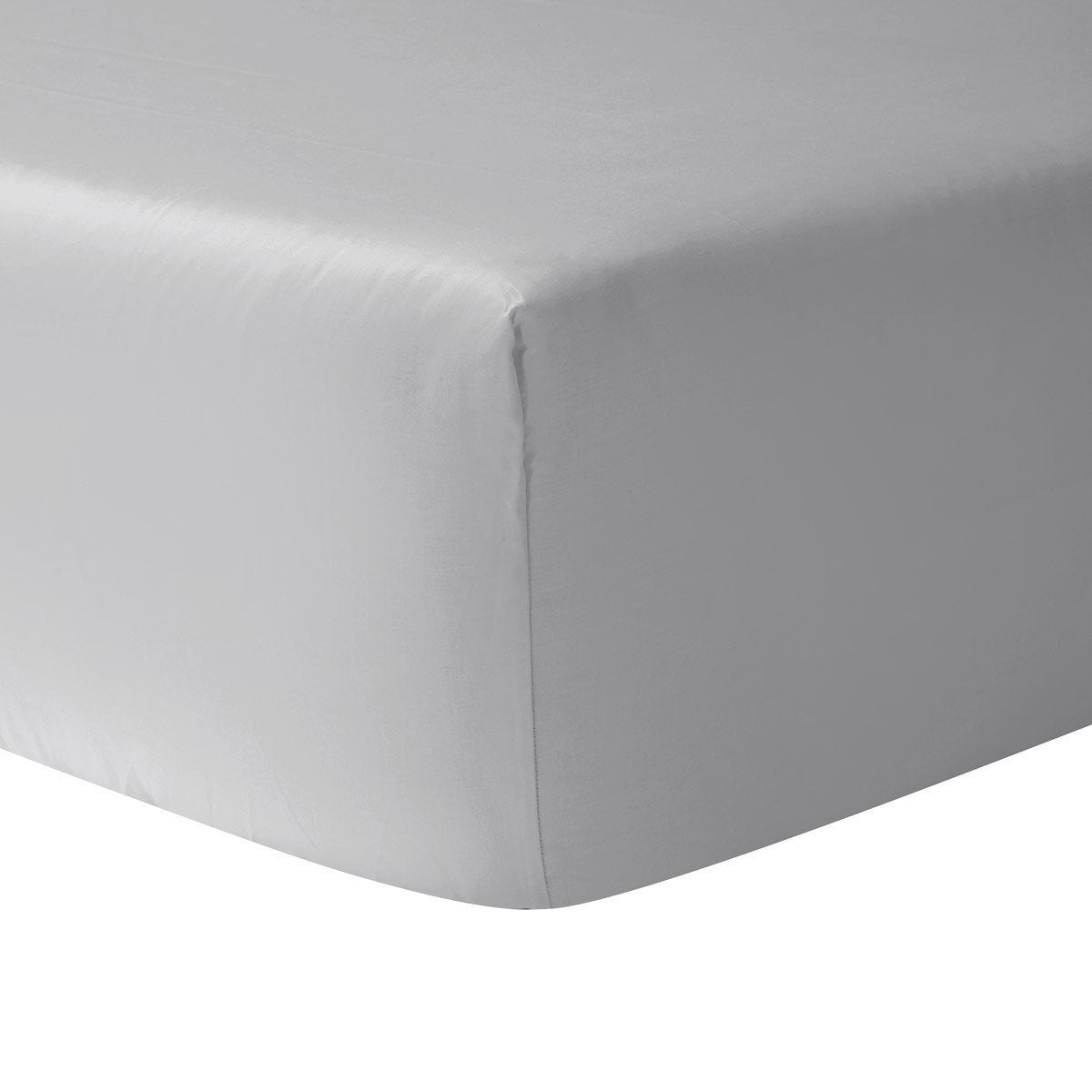 Fig Linens - Triomphe Sheeting by Yves Delorme - Silver Fitted sheet