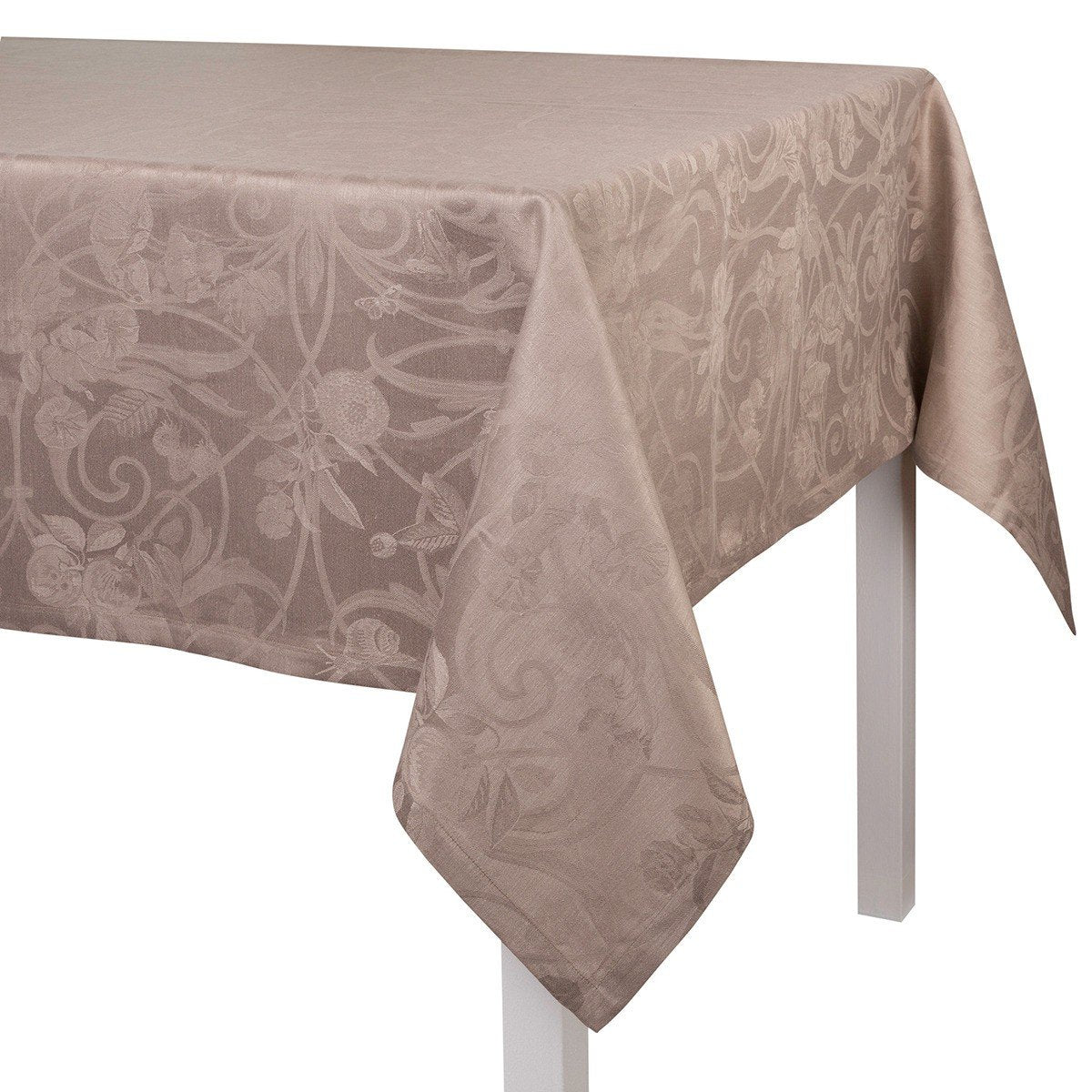 Le Jacquard Français Table Linen Tivoli Black Pepper Fig Linens Tablecloth