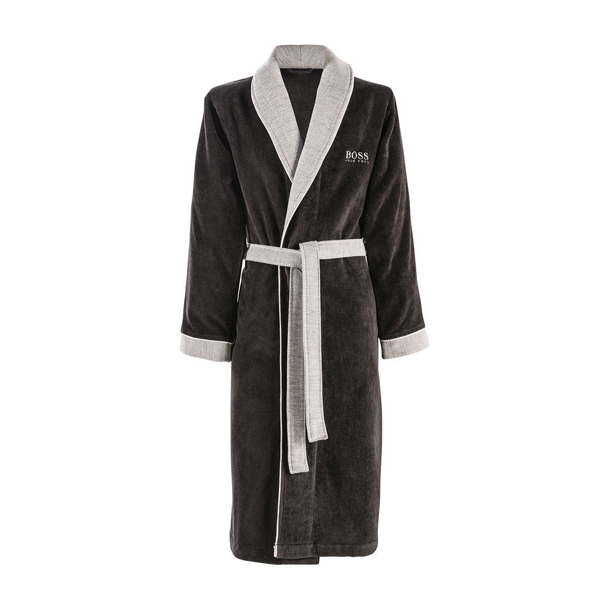 Lord Onyx Bathrobe by Hugo Boss | Fig Linens and Home - Black bathrobe