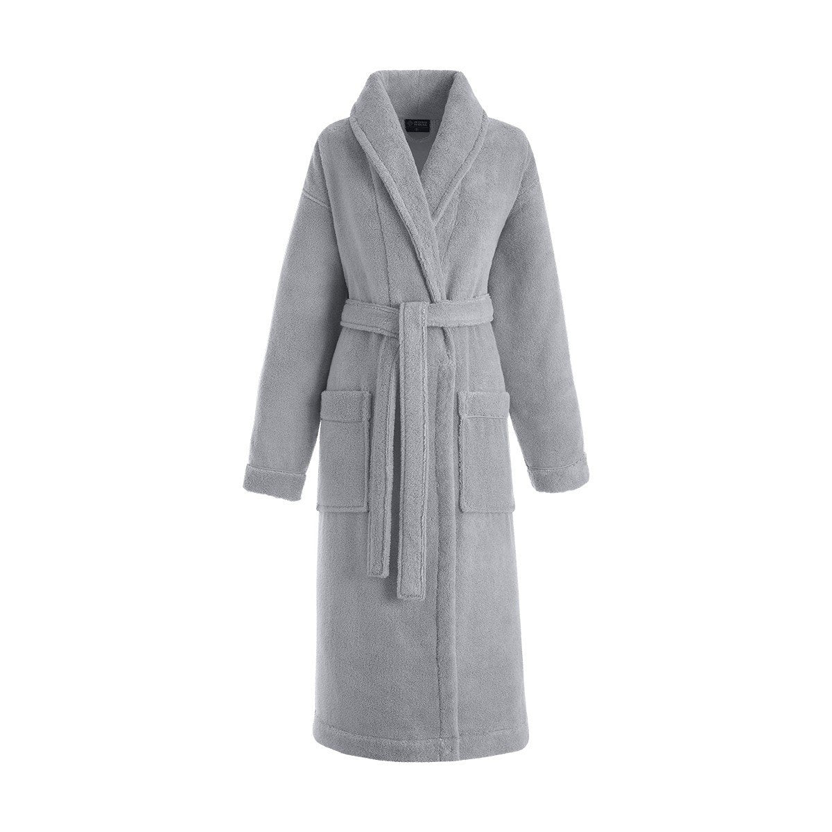 Caresse Pebble Gray Bathrobe by Le Jacquard Français | Fig Linens