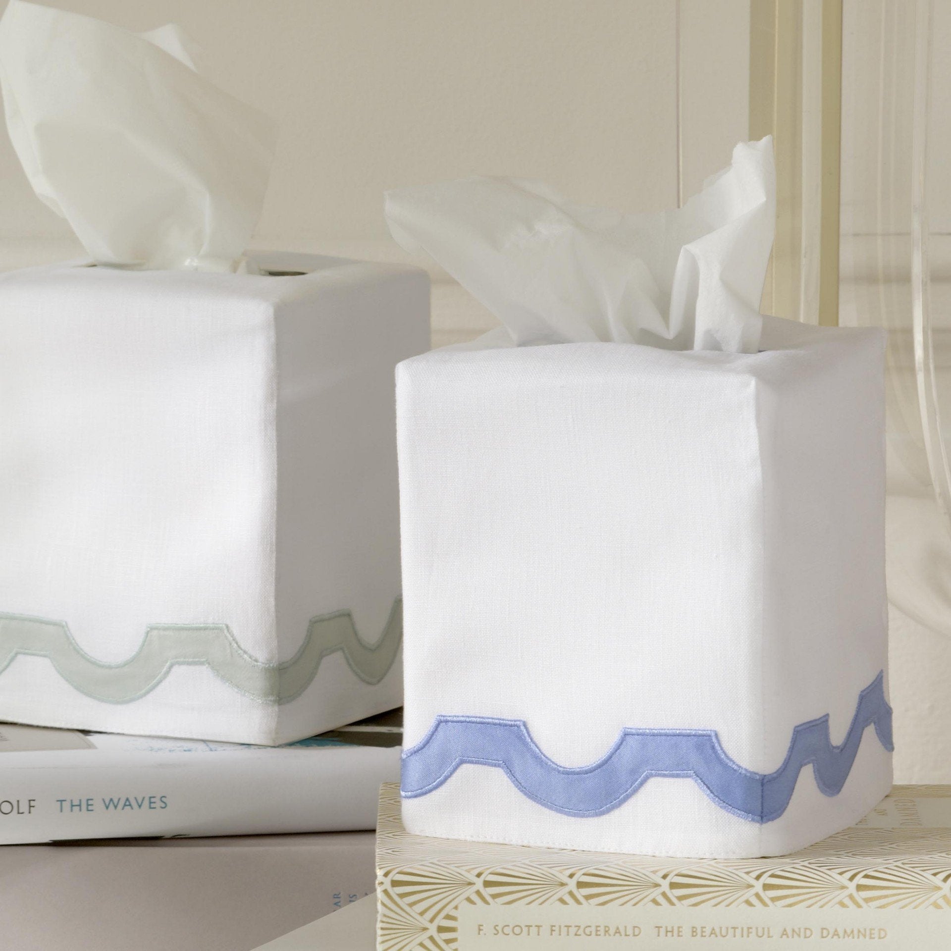 Mirasol Tissue Linen Tissue Box Covers by Matouk - Fig Linens