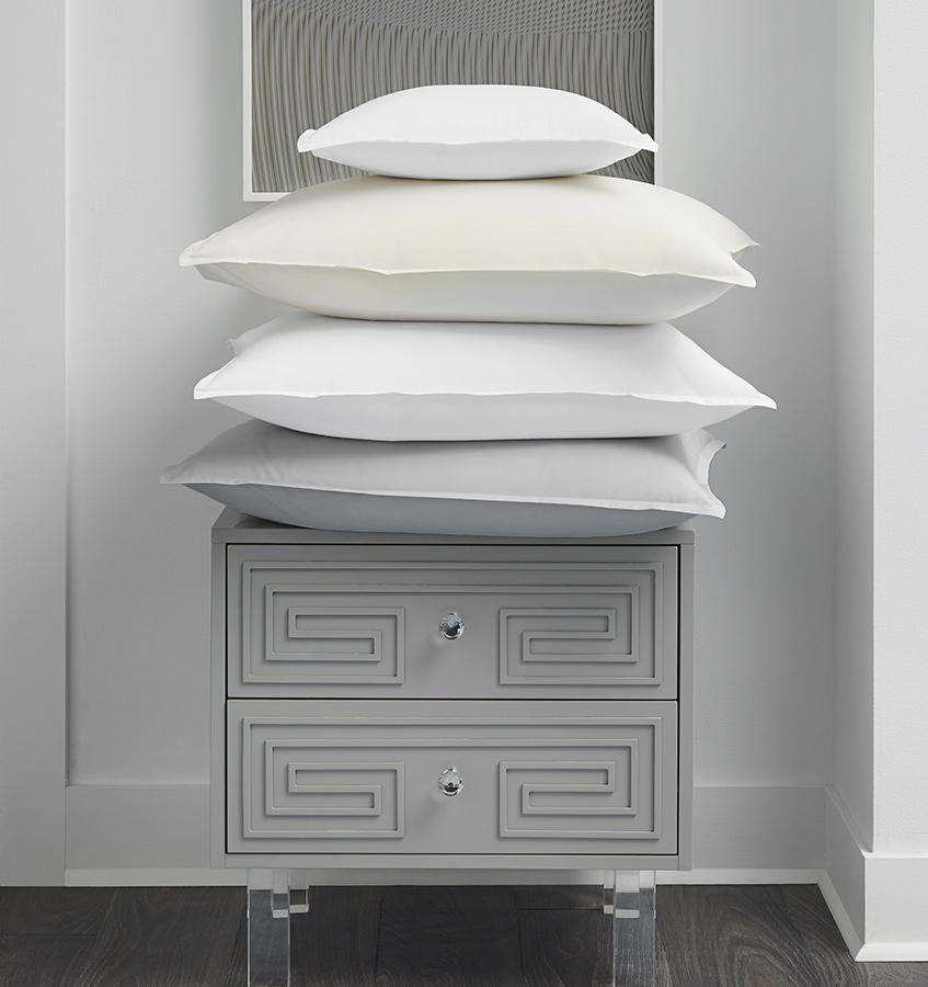 Corto Celeste Tin Bedding Collection by Sferra | Fig Linens - Light gray duvet cover