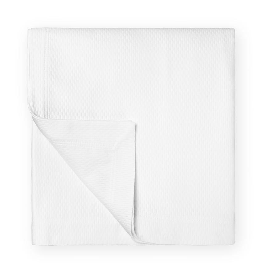 Perrio White Coverlets & Shams by Sferra | Fig Linens - White blanket cover