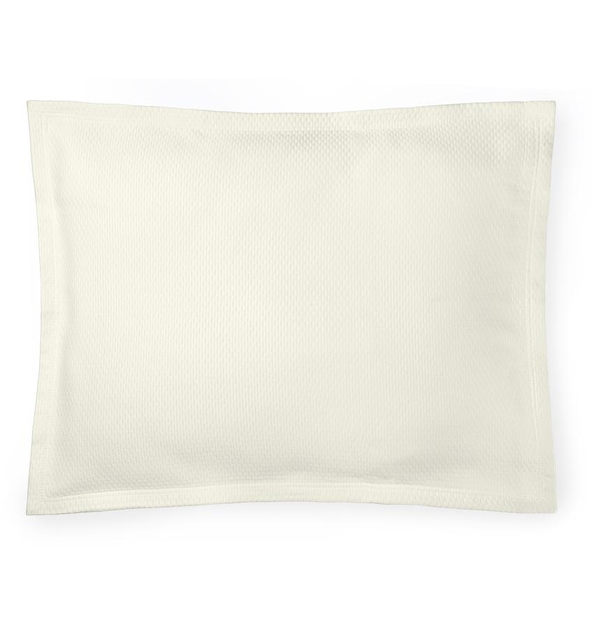 Perrio Ivory Coverlets & Shams by Sferra | Fig Linens - Ivory sham