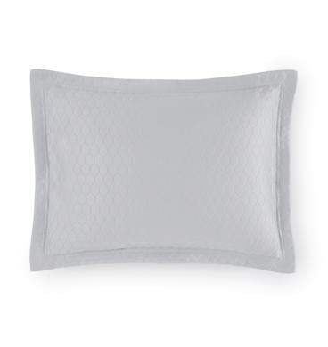 Fig Linens - Favo Lunar Bedding Collection by Sferra - Light gray sham