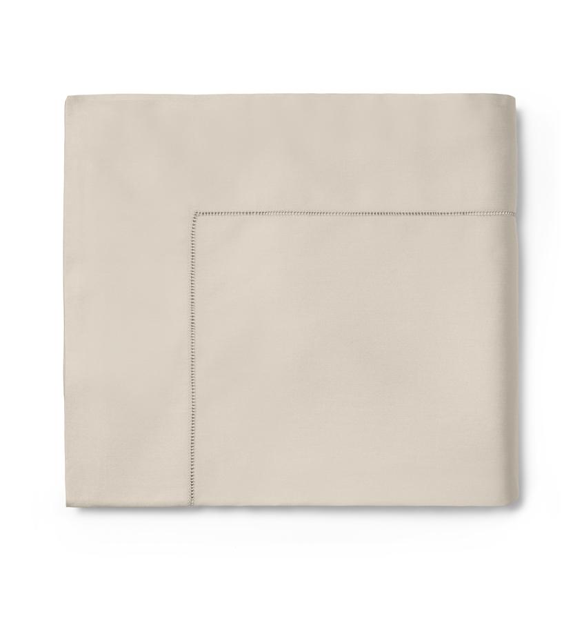 Fiona Oat Bedding Collection by Sferra | Fig Linens and Home - Oat flat sheet