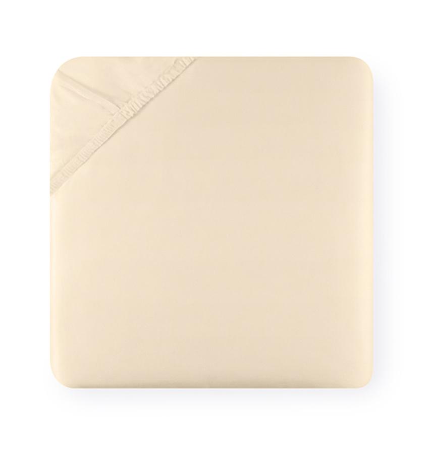 Fig Linens - Giotto Collection Sheeting by Sferra - Honey fitted sheet