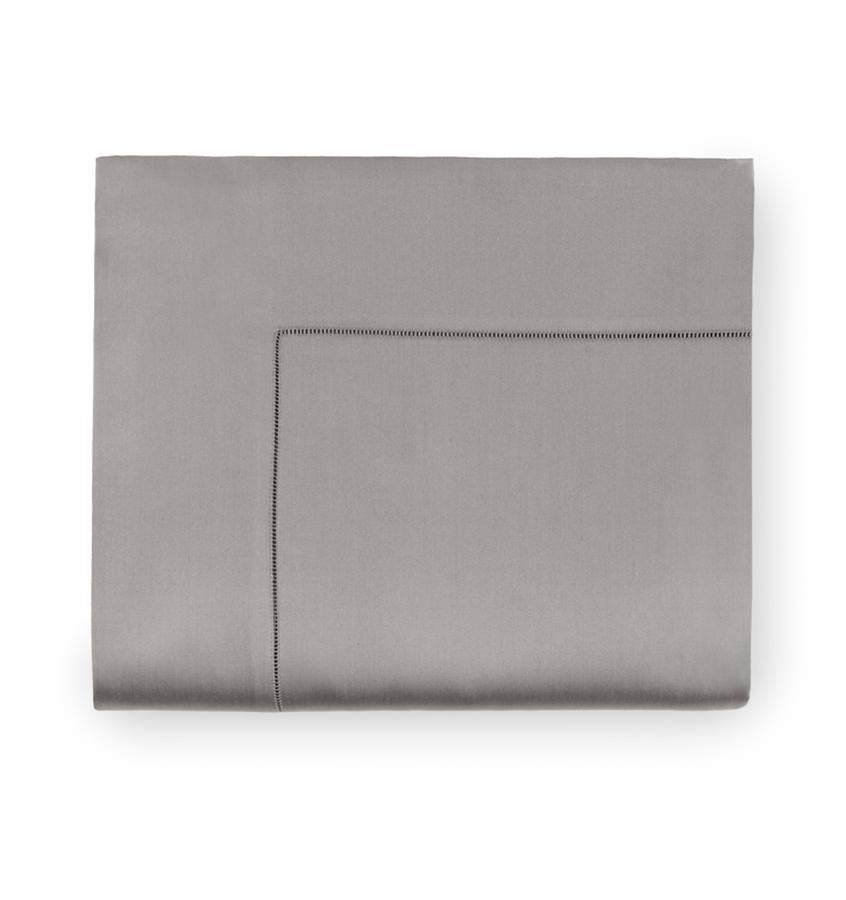 Fig Linens - Giotto Collection Sheeting by Sferra - Gray flat sheet