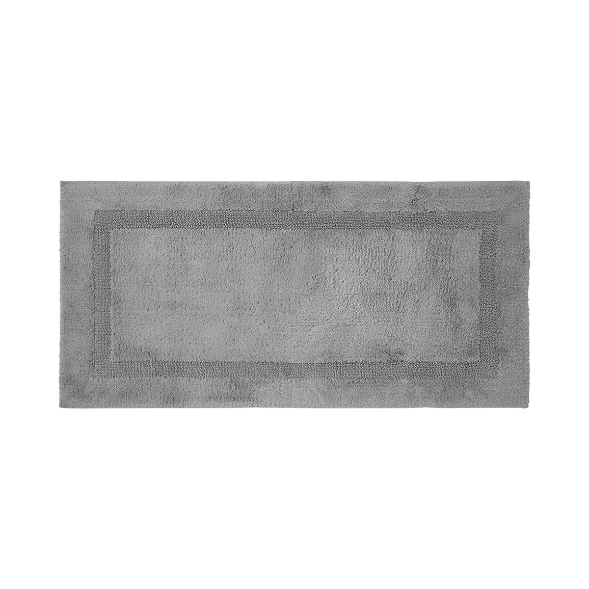 Aquilon Platine Reversible Bath Rug by Yves Delorme | Fig Linens - rectangle, gray bath mat, rug