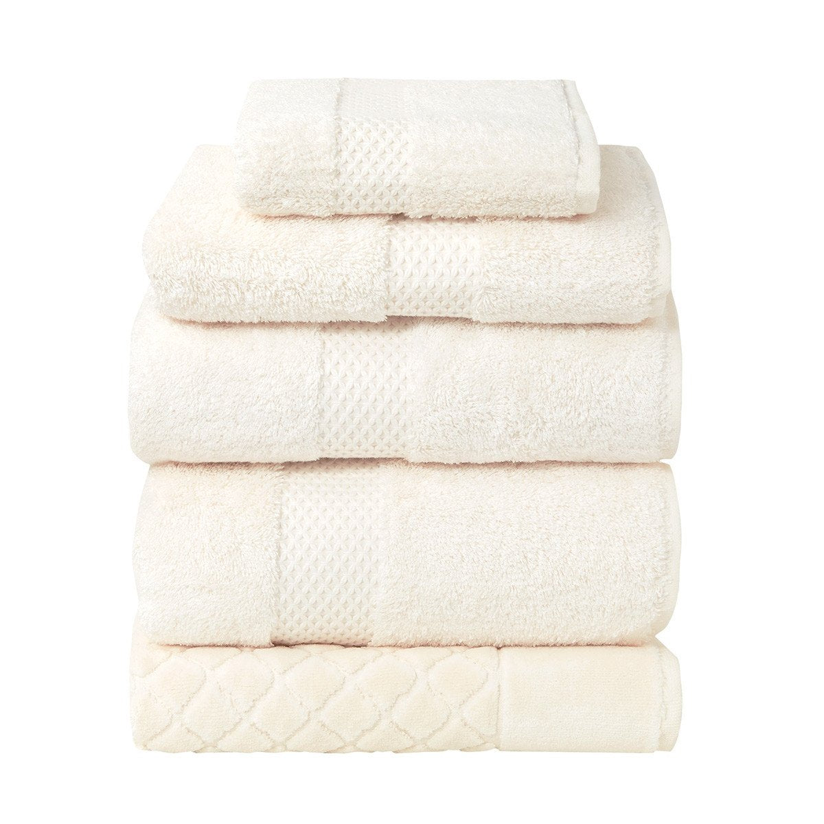 Etoile Nacre Bath Collection by Yves Delorme | Fig Linens - Ivory bath linen, towel, bath rug