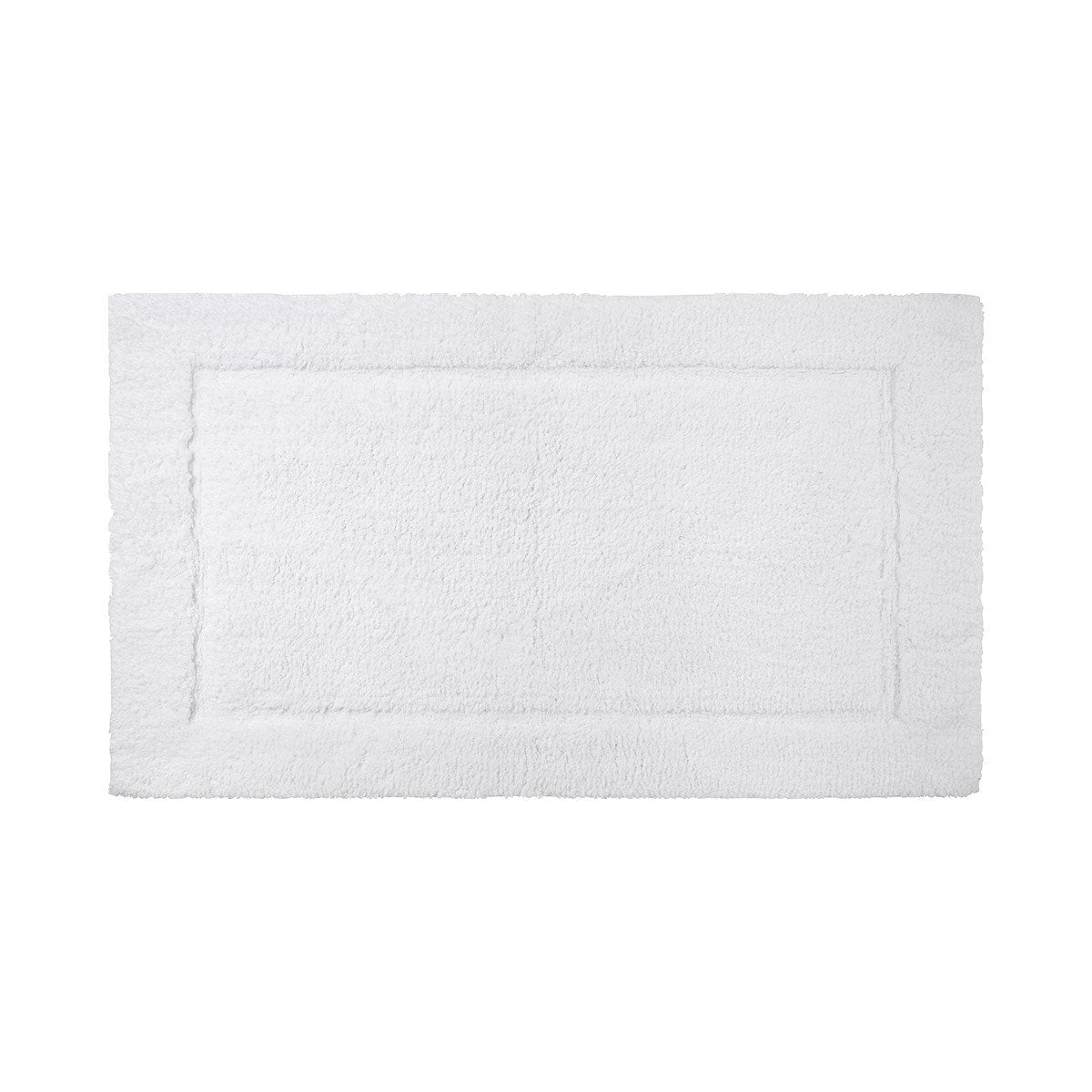 Prestige Blanc Bath Rug by Yves Delorme | Fig Linens - White square bath rug, mat, non slip, cotton