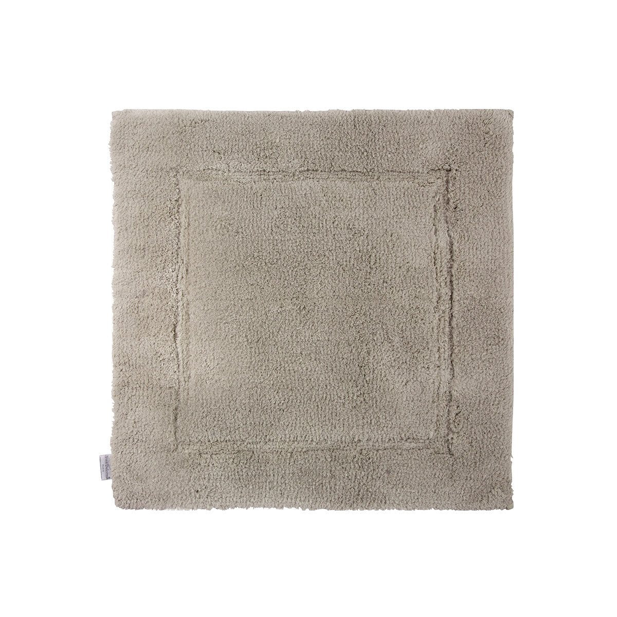 Prestige Pierre Bath Rug by Yves Delorme | Fig Linens - Taupe, cotton, square bath rug, bath mat