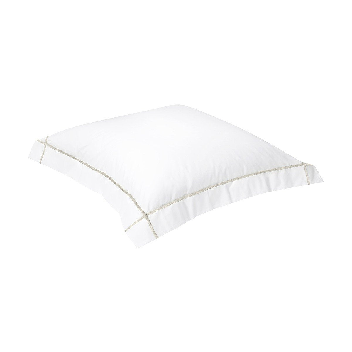 Athena Nacre Bedding Collection by Yves Delorme | Fig Linens - White and ivory euro sham