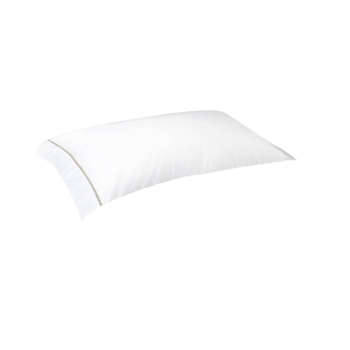 Athena Nacre Bedding Collection by Yves Delorme | Fig Linens - White and ivory pillowcase