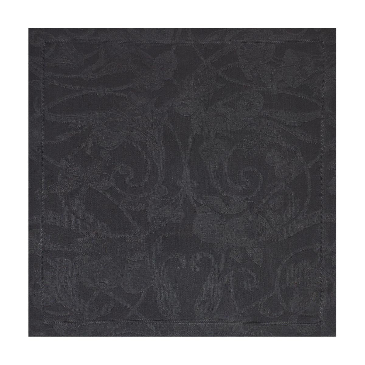 Le Jacquard Français Table Linen Tivoli in Onyx Fig Linens black napkin