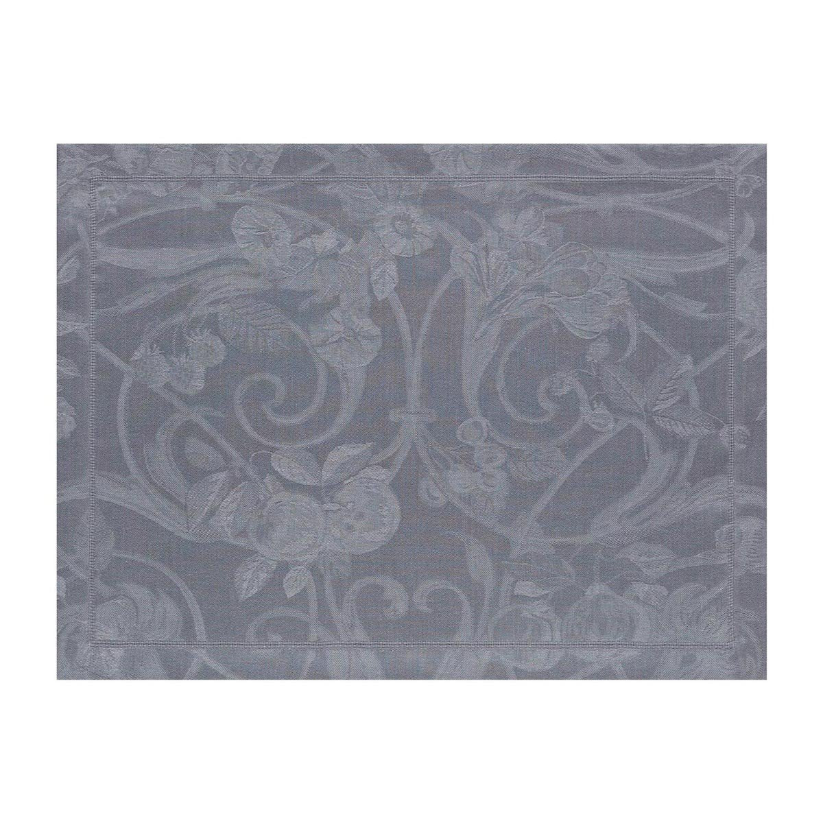 Le Jacquard Français Table Linen Tivoli in Flannel Fig Linens grey placemat
