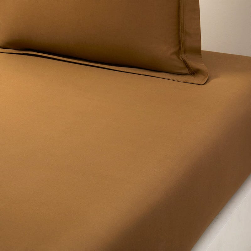 Fitted Sheet in Triomphe Bronze Bed Linens | Yves Delorme Bedding at Fig Linens and Home