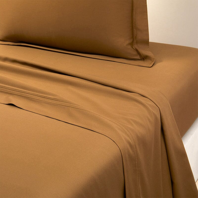 Flat Sheet in Triomphe Bronze Bed Linens | Yves Delorme Bedding at Fig Linens and Home